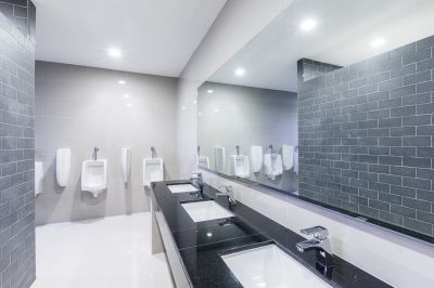 Bathroom with Textured Wall Tiles